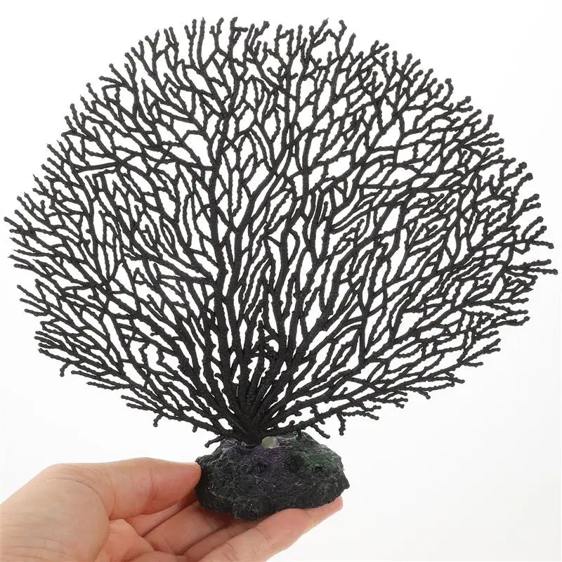 

Aquarium Coral Tank Artificial Decor Ornament Sea Decorations Underwater Reef Decoration Water Branch Fan Faux Aquatic Fake