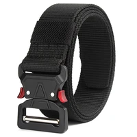 fashion mens new quick release tactical belt luxury design alloy buckle casual outdoor combat nylon braided canvas pants belt