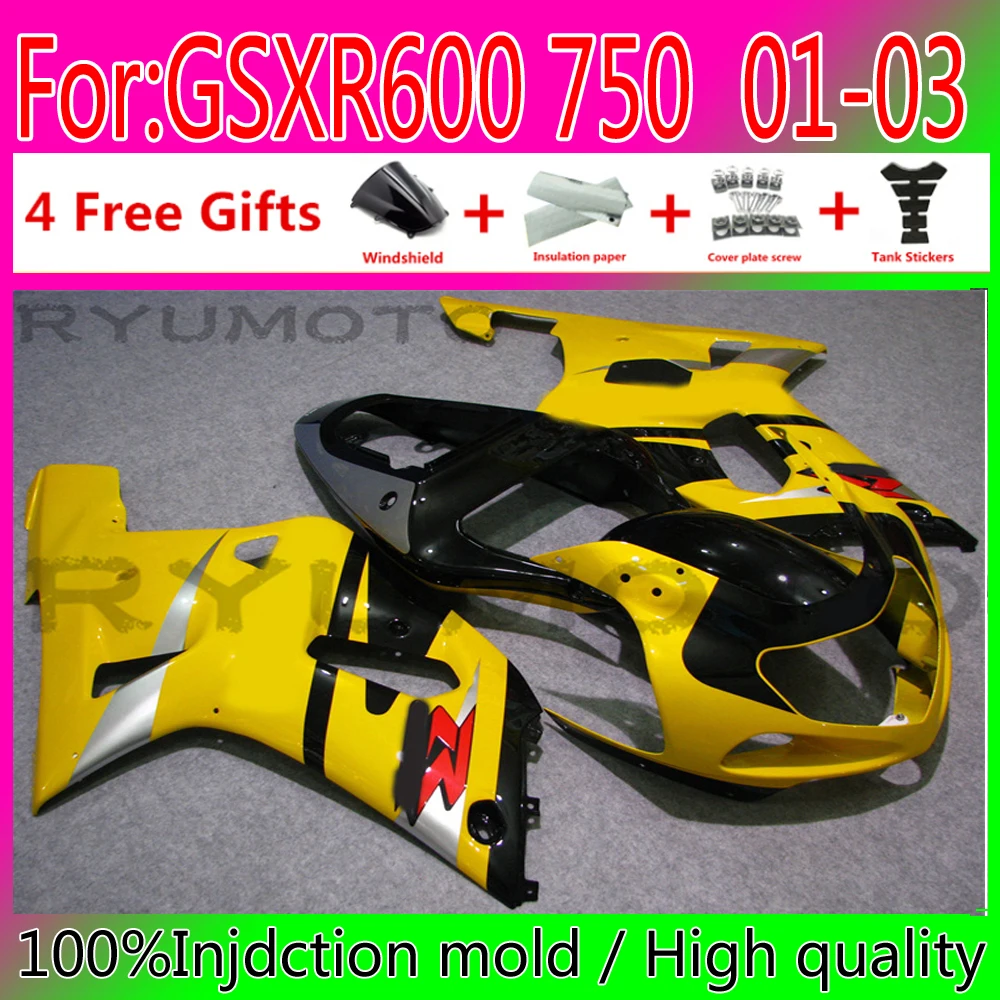 

Новый комплект обтекателей пресс-форм ABS для Suzuki GSXR600 750 GSXR 600 K1 2001 2002 2003 01 02 03 обтекатели
