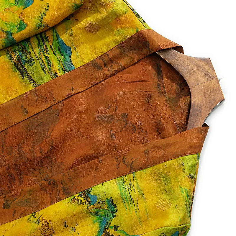 Qianli Jiangshan в китайском стиле 100% натуральный шелковый шелк HuaLuo шаль из пряжи Red Cloud