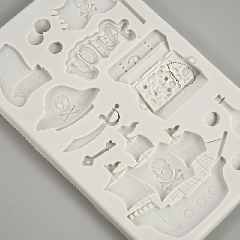 1 шт. силиконовая форма для украшения торта в виде пиратской лодки