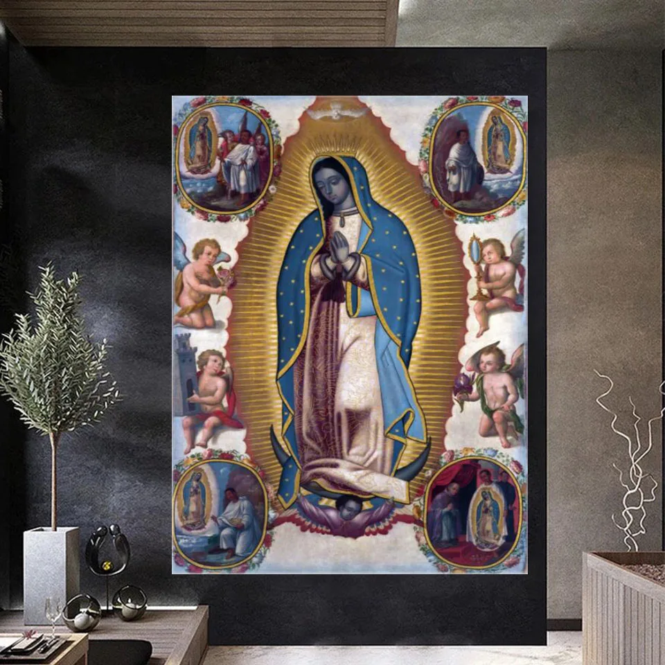 

Diamond Painting Mexico Virgin of Guadalupe 3d Pictures Diamond Embroidery stitch cross rhinestone of picture Home Decor