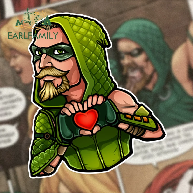 

EARLFAMILY 13 см x 10,9 см мультфильм аниме Зеленая Стрела Автомобильная Наклейка на окно багажник 4x4 наклейка ПВХ автомобильный Стайлинг водонепро...