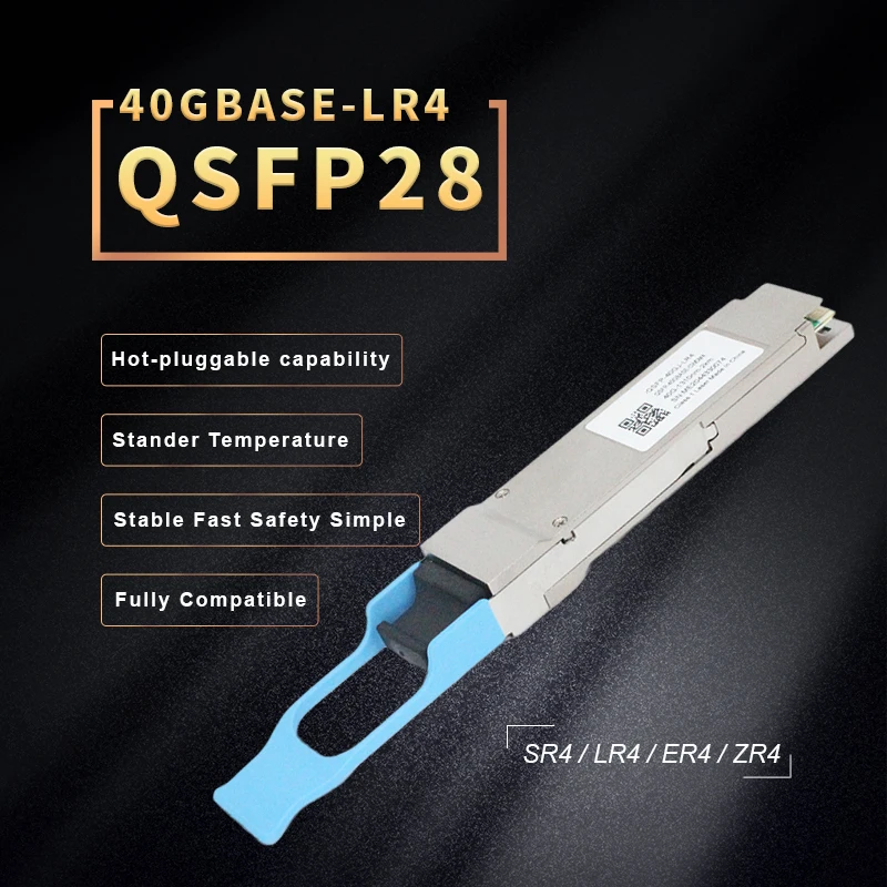 

Fiber Optical Transceiver Module 40GBASE-LR4 QSFP+ 40G 1310nm 2km Duplex LC Connector SFP Single Mode（SMF）Optic Modules DOM
