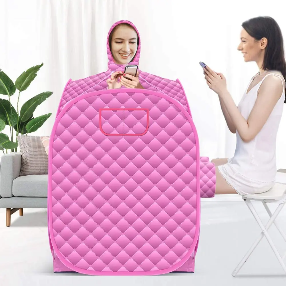 

Портативная Паровая сауна, Экологически чистая Пароварка 2L с дистанционным управлением, на одного человека или двух человек для детоксикации и потери веса