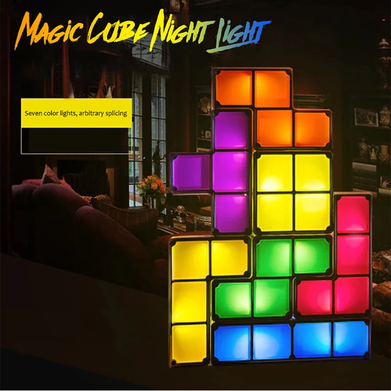 Дропшиппинг 2022 Дневной светильник для Тетрис красочные составные головоломки 7