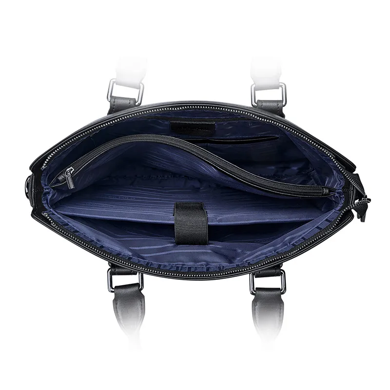 Men's Business Briefcase Genuine Leather Fashion Computer Bag Fashion Large Capacity Office Carrying Bag