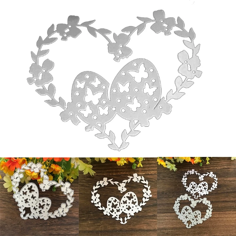 

Easter Heart Eggs Metal Cutting Dies Stencil Scrapbooking DIY Album Stamp Paper Card Embossing Decoration