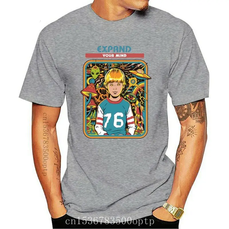 

Expand Your Mind-Camiseta estampada de marca para hombre, camiseta de manga corta con cuello redondo, de algodón, nueva