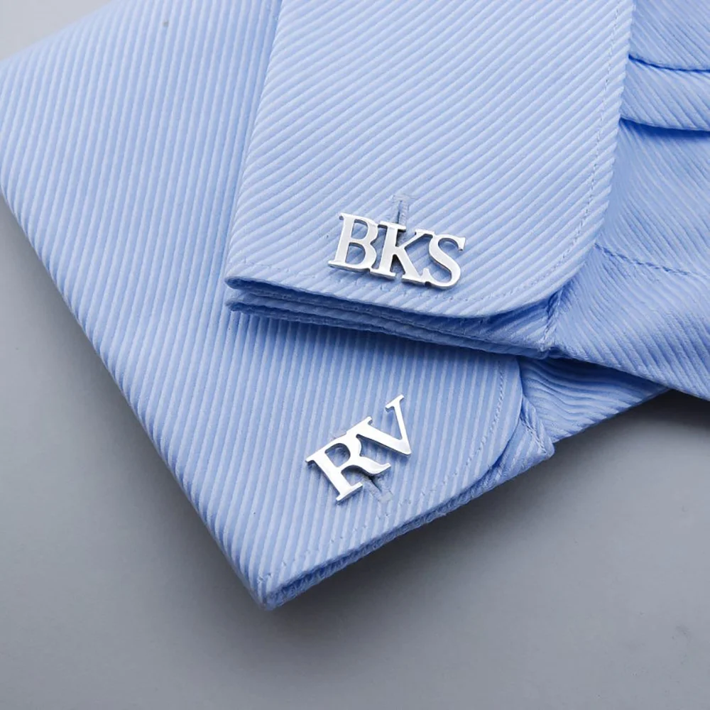 Custom Initials 1-3 Letter Cufflinks Men Personalized Letter Cufflinks Mans French Suit Accessories Jewellery Groomsmen Gift