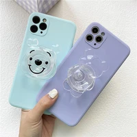 popular 3d cute transparent bear foldable stretch grip tok phone holder socket griptok finger ring talk smartphone universal