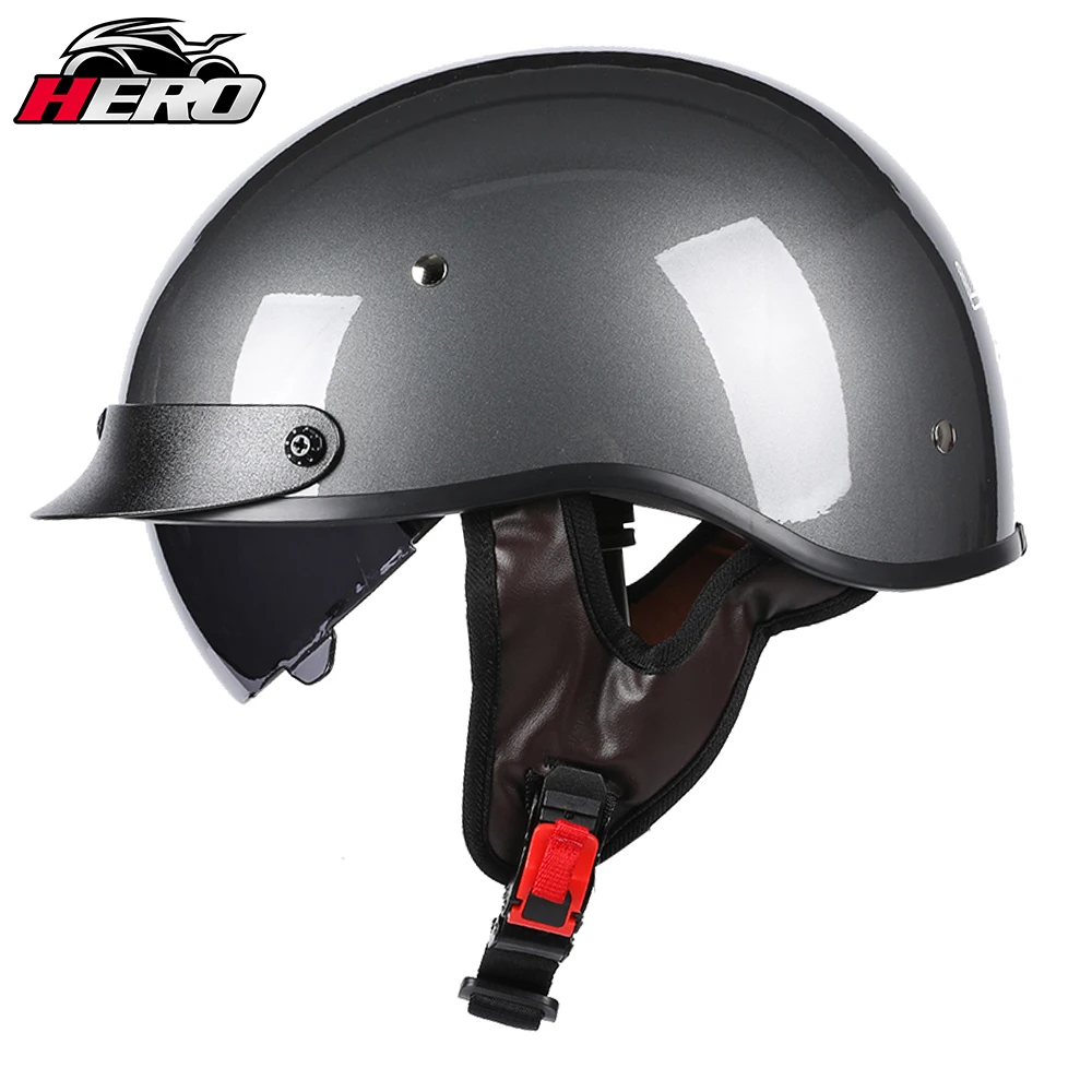 Retro Unisex Moto Helmet Motorcycle Helmet Open Face Scooter Biker Motorcycle Racing Riding Hat With DOT Certification