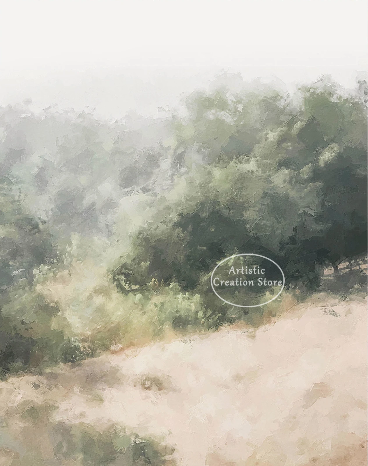 

Печать на холсте "Ландшафт", зеленый