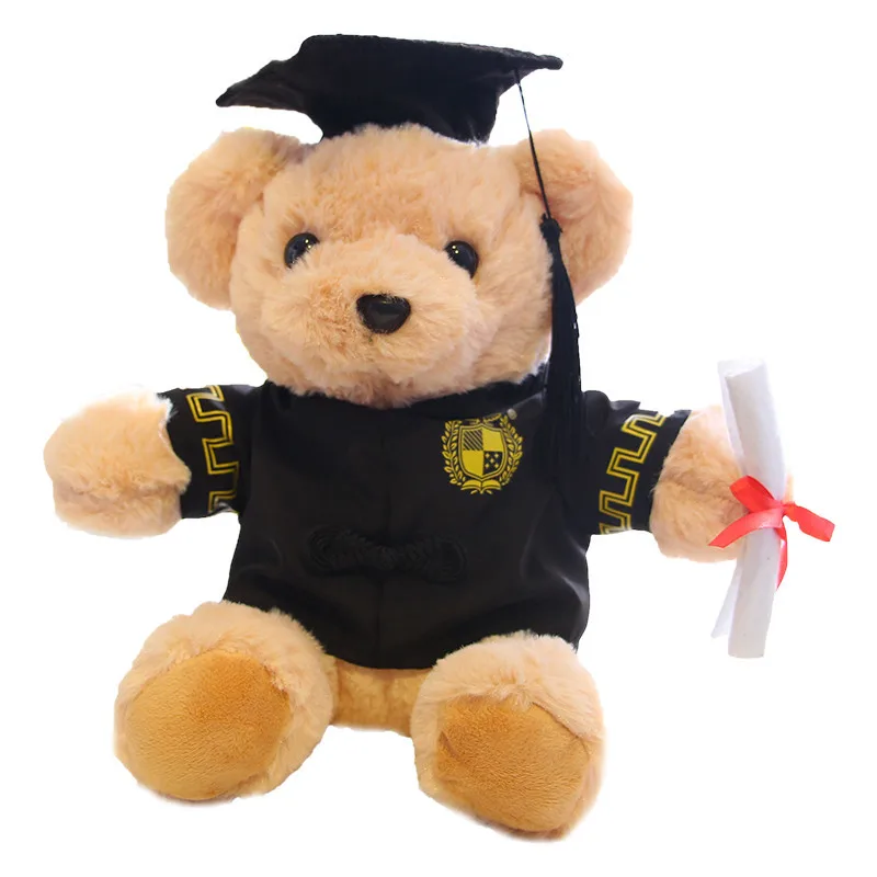 

1pc Bear Doll Stuffed Animal Doctorial Hat Bear Graduation Ceremony Gift