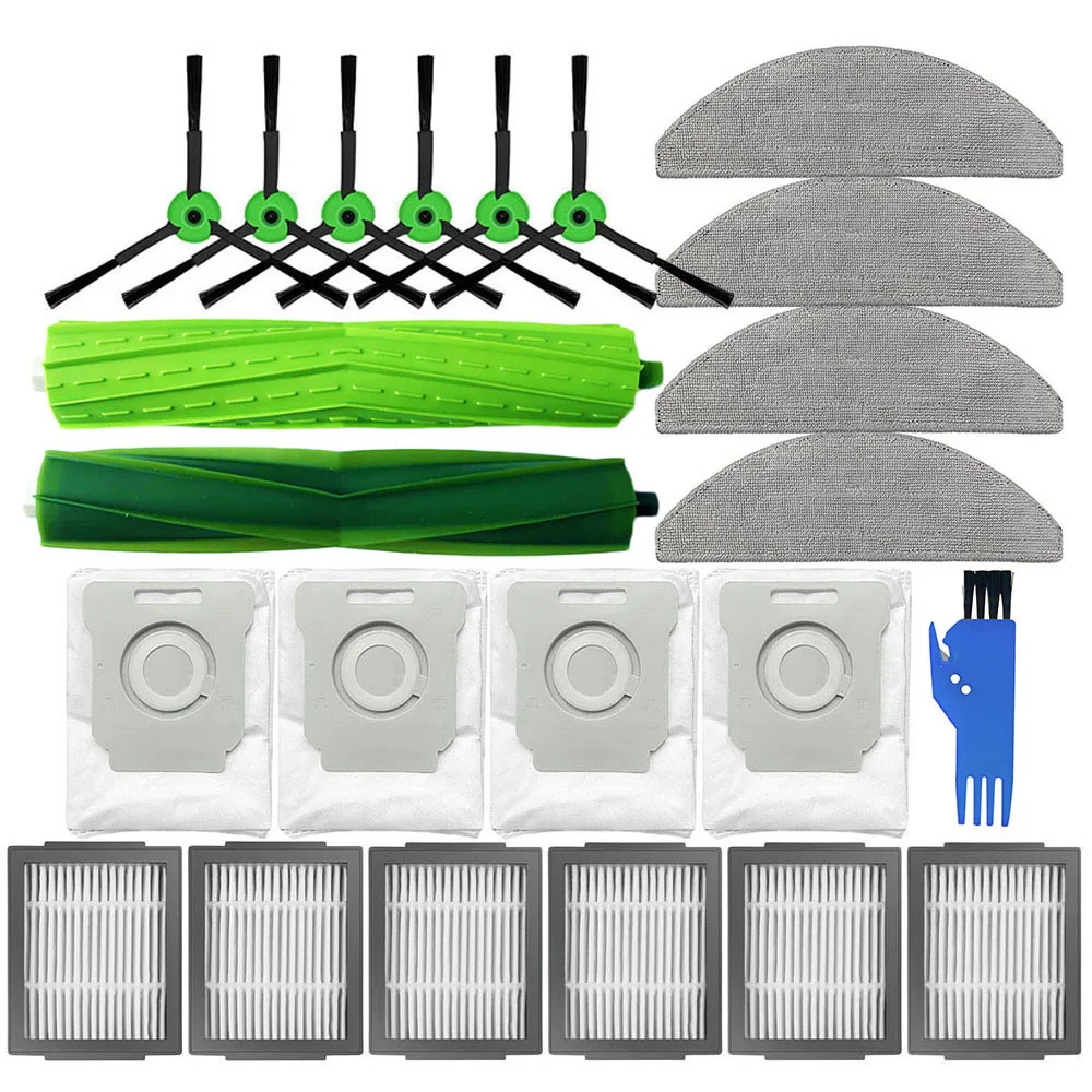 Фильтры НЕРА Для iRobot Roomba Combo J5/J5 + основная боковая щетка универсальная накладка