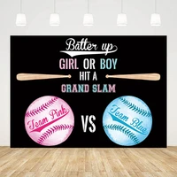 mehofond baseball gender reveal background girl or boy party pink blue poster photography backdrop photo studio photozone prop