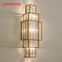 lampmio copper crystal wall lamps for living room 600mm 250mm project hotel golden walll sconce villa big luxury wall lights