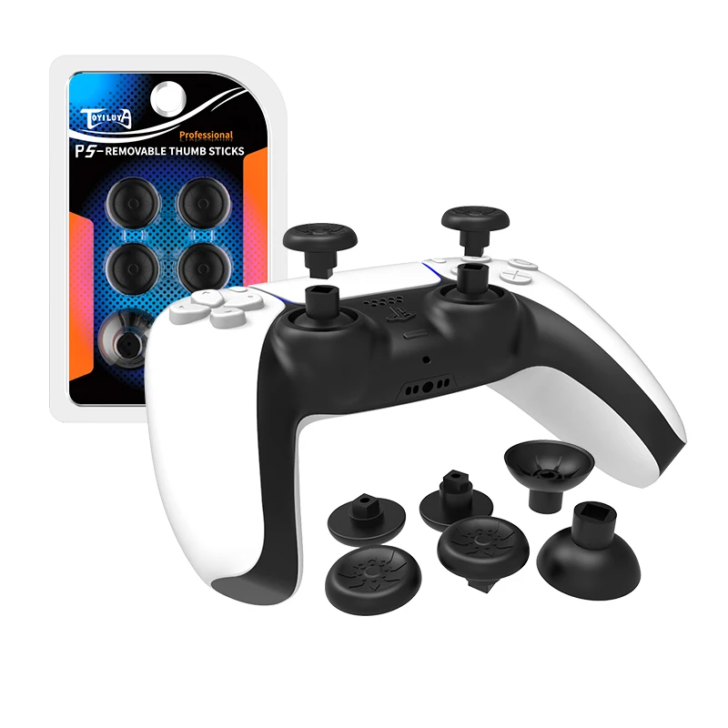 

For PS5 Playstation 5 Controller Interchangeable Ergonomic Thumbstick Gamepad Adjustable Grips 2 Height Removable Thumb Sticks
