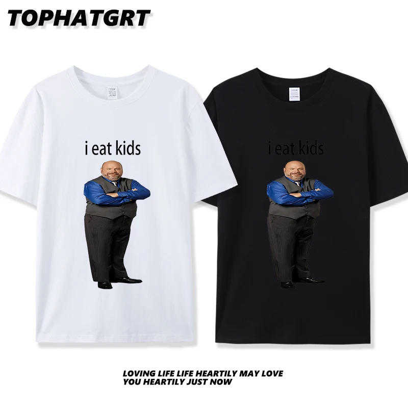 

Bertram Eats Kids Funny Printed T Shirt for Men 100% Cotton Casual Short Sleeve Unisex Classic T-shirts Women Summer Clothing