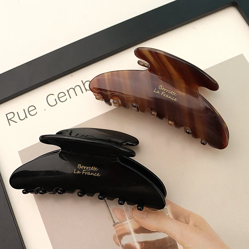 DS 9 5 см большая золотая этикетка с волнистыми волосами зимние ацетатные зажимы