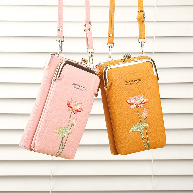 

New Women Touch Screen Bag Multi Functional Transparent Shoulder Bag Mini Wallet Anti Theft Zipper Messenger Bags for Women 2023