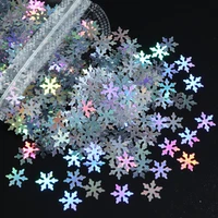 ab mermaid snowflake winter sequins 3d white snow glitter flakes nail supplies for professionals diy charms christmas nail parts