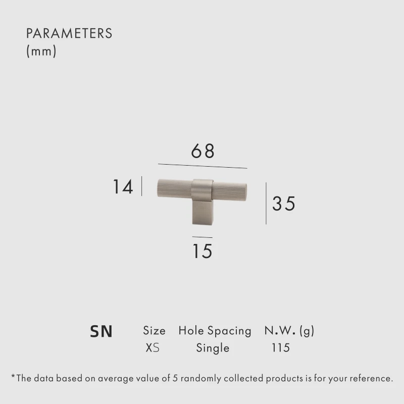

Ручки для шкафов Dooroom латунные