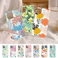 maiyaca retro flower leaves phone case for iphone 11 12 13 mini pro max 8 7 6 6s plus x 5 se 2020 xr xs case shell