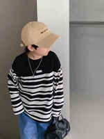 boys long sleeved t shirt autumn 2022 new childrens clothing child base top children striped t shirt western style