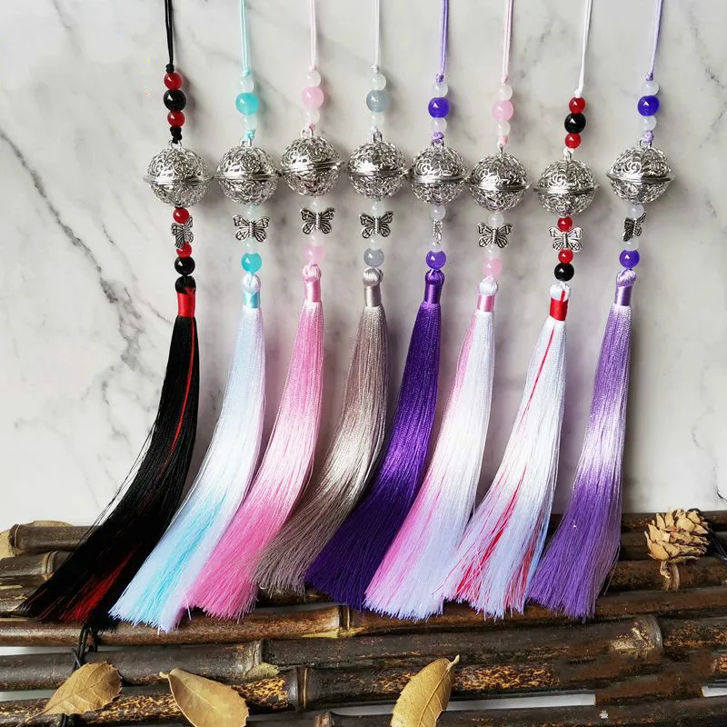 

Anime Keychain Woman Grandmaster of Demonic Cultivation GongLing Long Tassel Bells Waist Hanged Metal Mo Dao Zu Shi Palace Bell