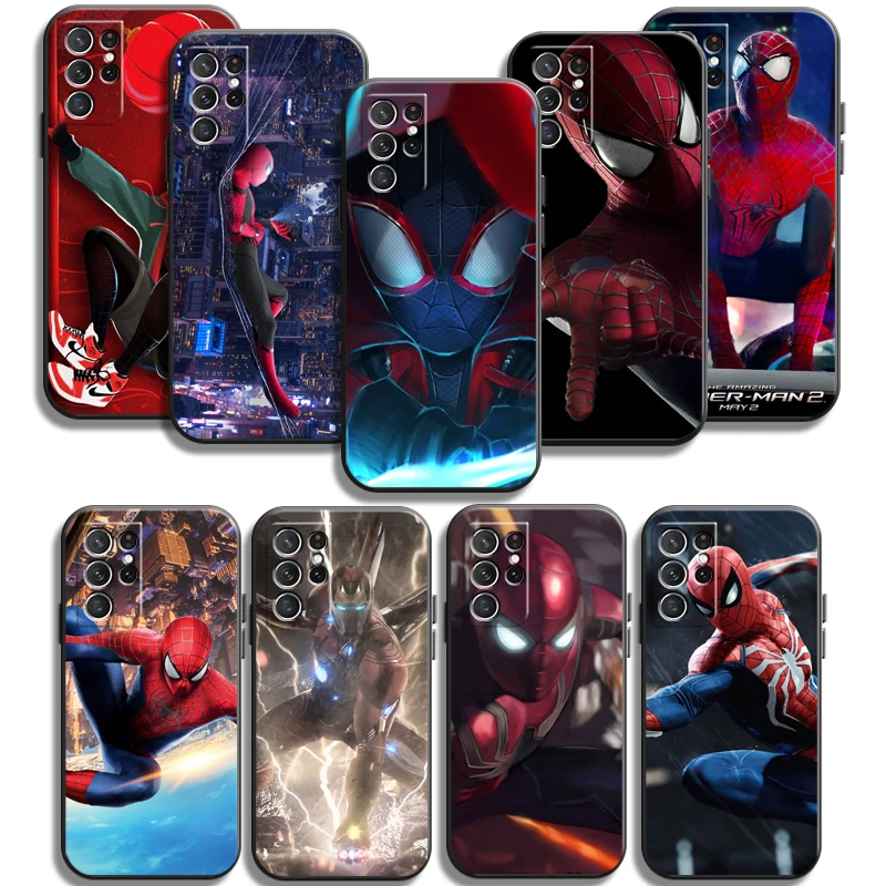 

Marvel Spiderman Phone Cases For Samsung Galaxy M12 FE S20 Lite S8 Plus S9 Plus S10 S10E S10 Lite M11 M12 S20FE Cases Carcasa