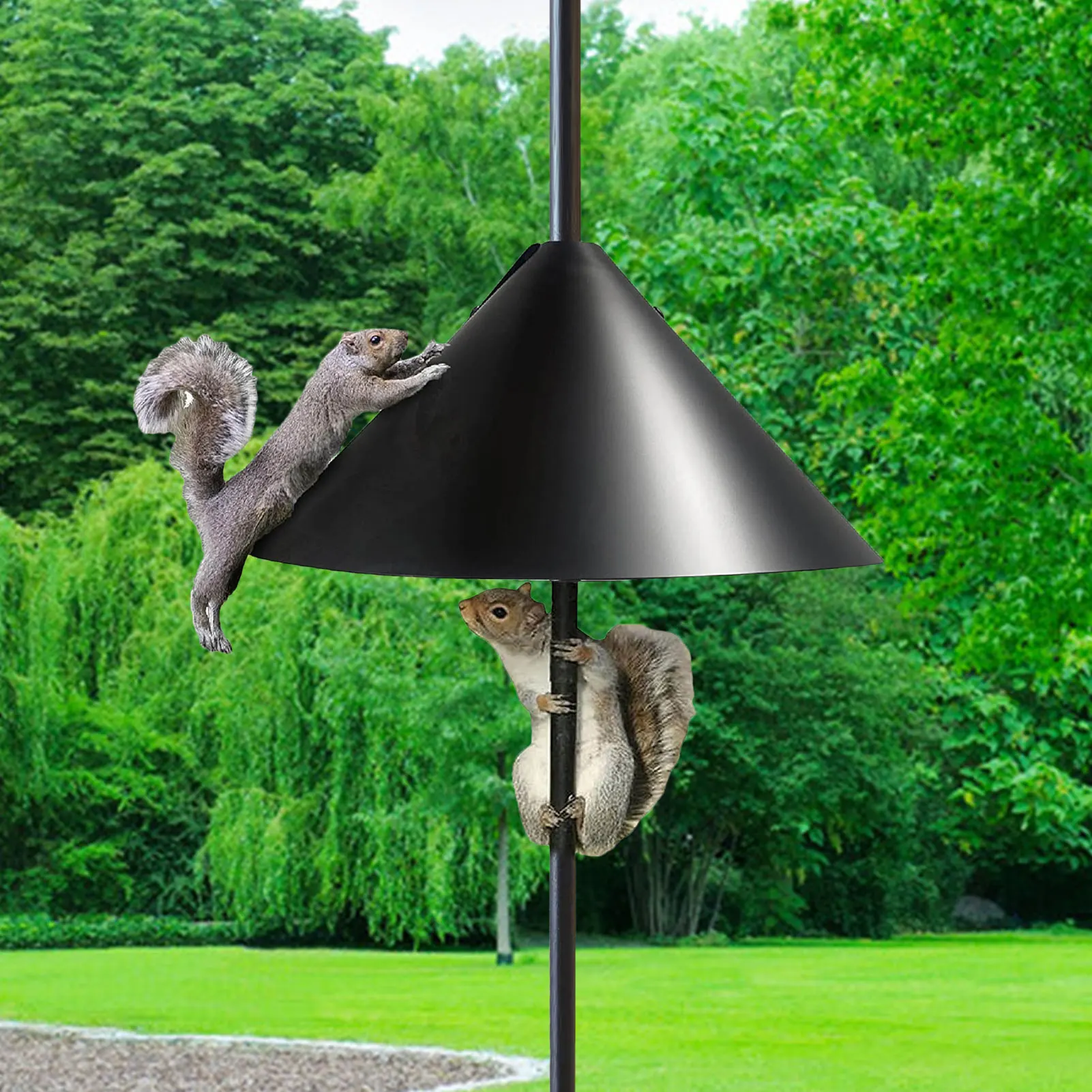 

Squirrel Divider Squirrel Baffle Anti-Squirrel Cover for Bird Feeder Pole Bird Feeder Squirrel Proof Baffle Anti-Rust Wrap