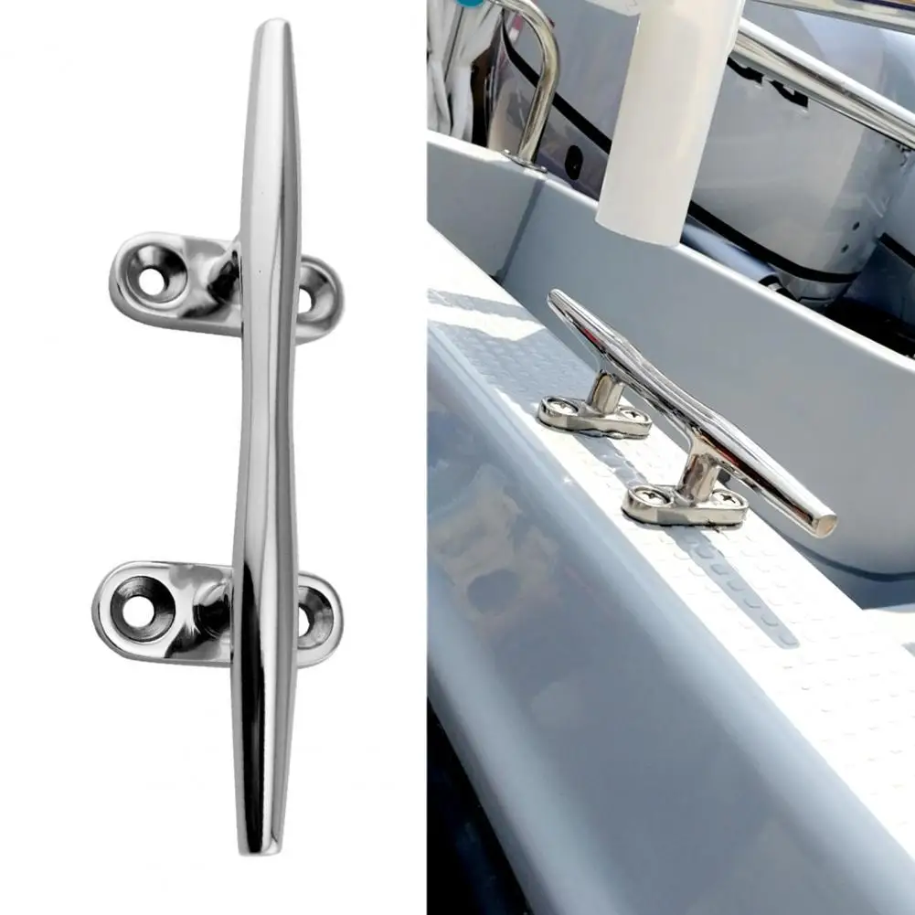 

High-quality 6/8 inches Boat Rope Dock Cleats Marine Hardware Base Cleat Stainless Steel Wear-resistant