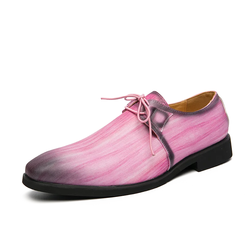 

Туфли мужские классические, кожа, без застежки, лоферы, классическая ретро деловая обувь, коричневые синие розовые