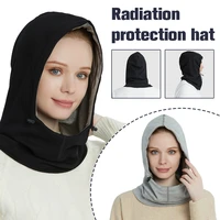 anti radiation headgear electromagnetic radiation protective 100 silver fiber hood cap protect brain thyroid emf shielding cap