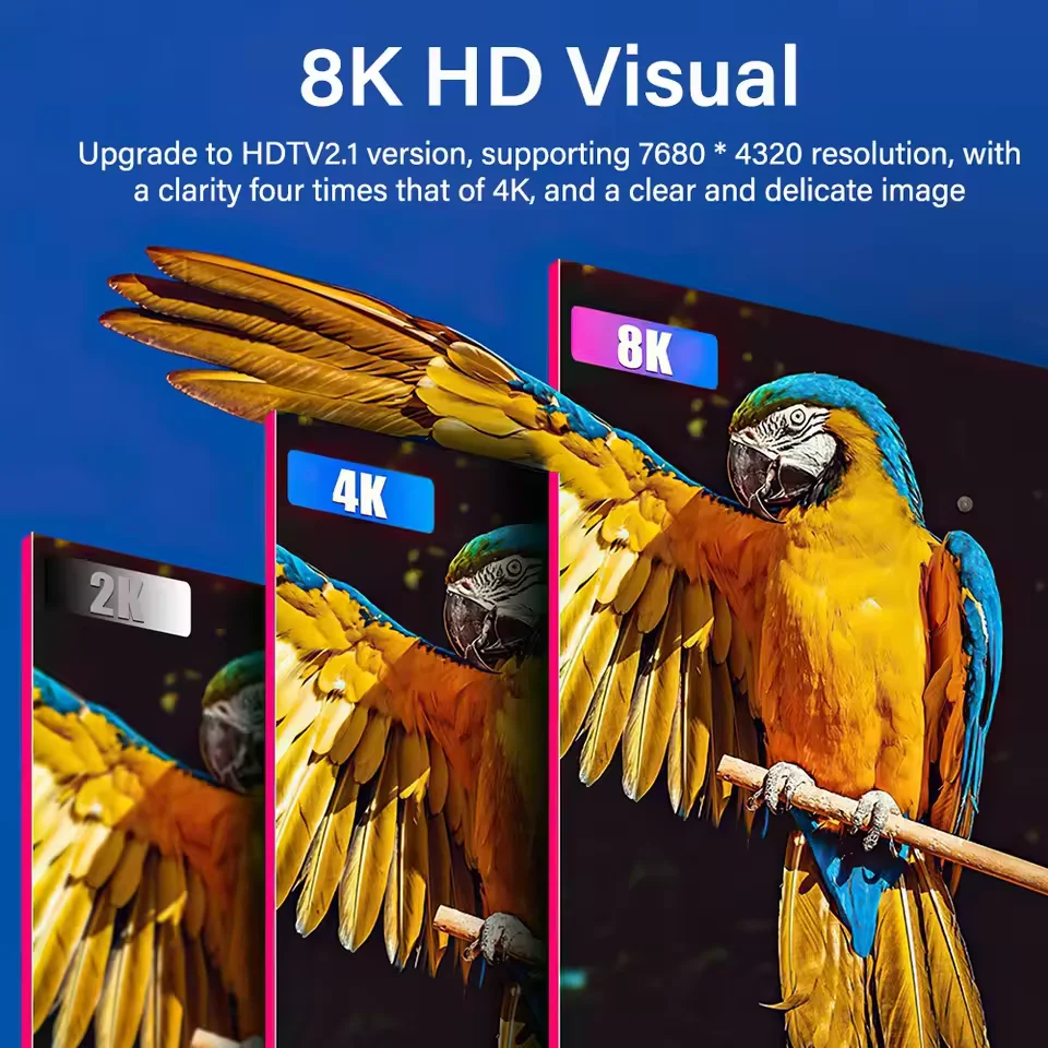 Фото 8K HDMI 2.1 Кабель 48 Гбит/с Высокоскоростной 8K/60 Гц 4K/120 Гц Для Samsung Sony Xiaomi TV Box PS5/PS4 ПК Ноутбук eARC HDR Видеокабель 2M 3M №2