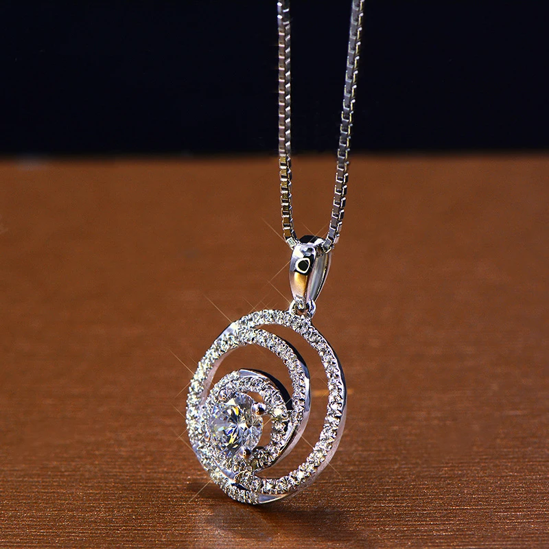 

Huitan Temperament Sweet Bridal Necklace for Wedding Delicate Pendant with Cubic Zirconia Stone Women's Fashion Jewelry New Item