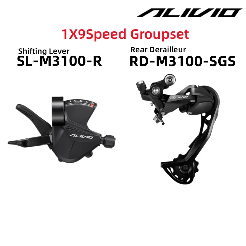 

ALIVIO M3100 1x 9 скоростей 9 В групсет M3100 9 скоростей переключатель передач задние переключатели SGS SHADOW для горного велосипеда оригинальные детали