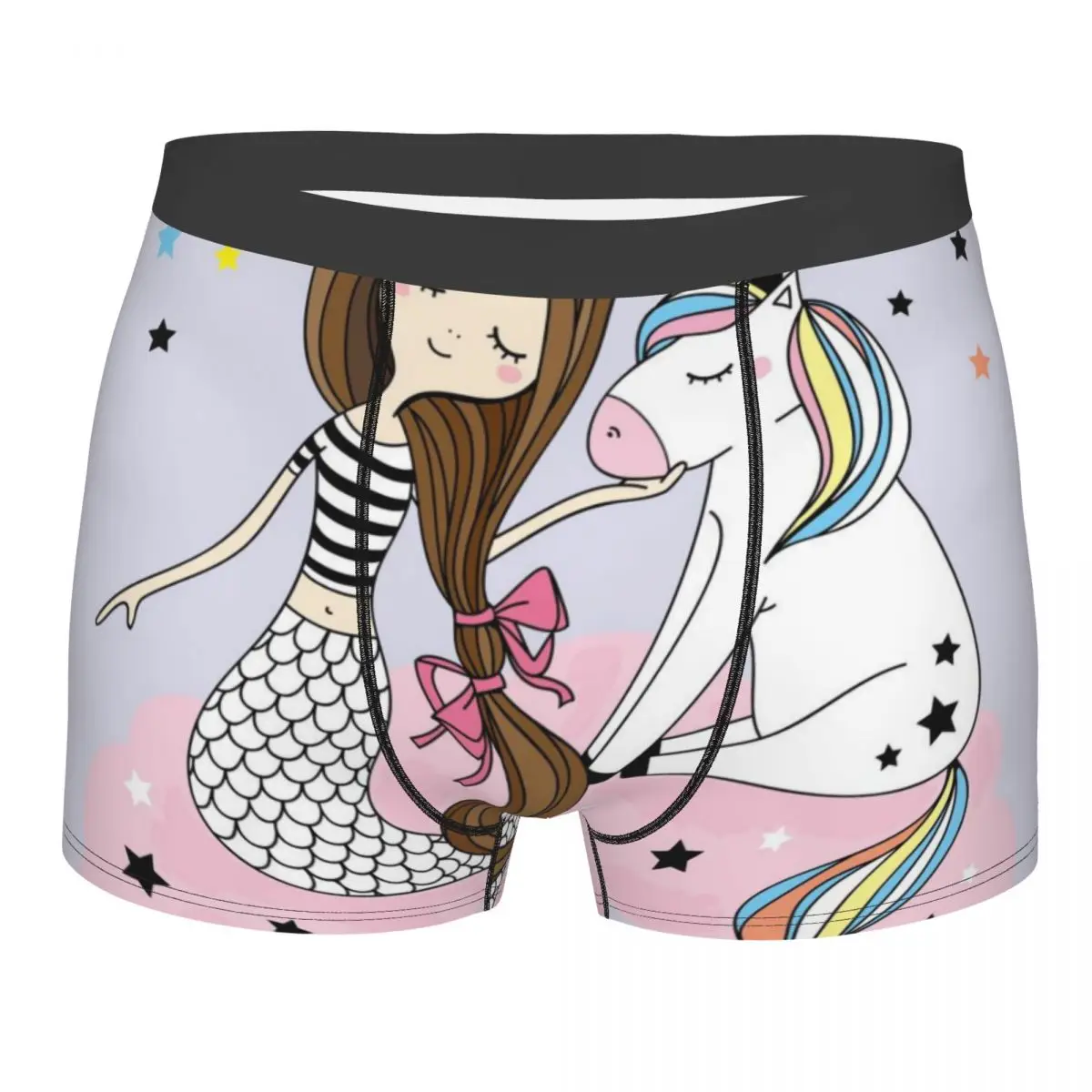 

Sexy Boxer Comfortable Homme Little Unicorn At The Pink Cloud Shorts Boxer Men Underwear Male Panties Shorts Homme