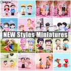 Милые влюбленные, статуэтки пара стульев Garden гном, мох подарок на день Святого Валентина, аксессуары для домашнего декора