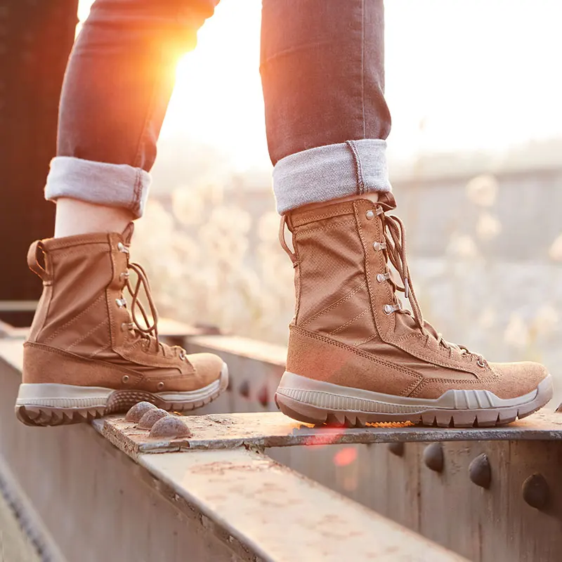 SENAGE Top Quality Hiking Shoes Outdoor Desert Training Combat Boots Special Force Tactical Military Boot Men Trekking Boots