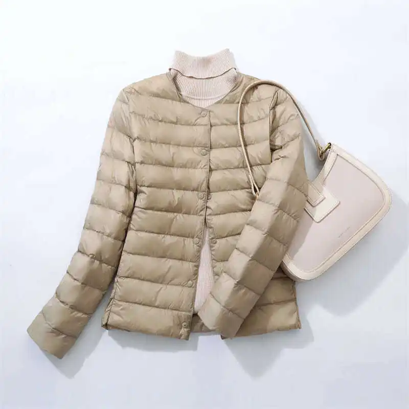 Women's Light Down Jacket White Duck Down Warm In Autumn Winter Plus Size Slim Fit Short Coat Sleeveless Tops Down Vest Fashion