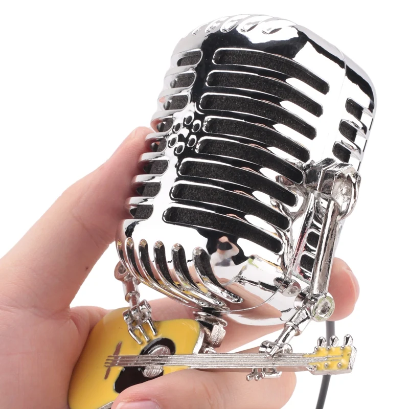 Лампа для микрофона - головка лампы Винтаж Металлический микрофон Робот