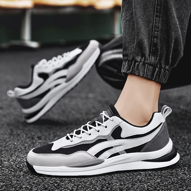 

Мужские повседневные кроссовки, амортизирующая Уличная обувь для бега, Нескользящие, дышащие удобные, большие размеры 39-47