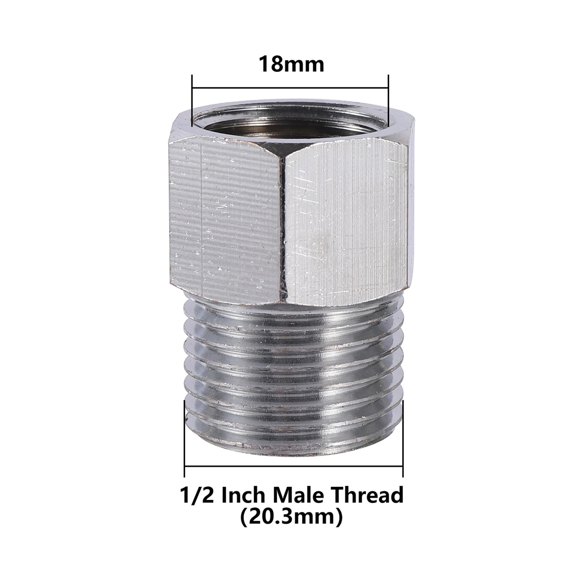 

Внутренняя резьба M18 мм до наружной резьбы 1/2 дюйма 3/4 дюйма, переходник из меди, никелированной и нержавеющей стали, аксессуары для соединения водяного насоса M18