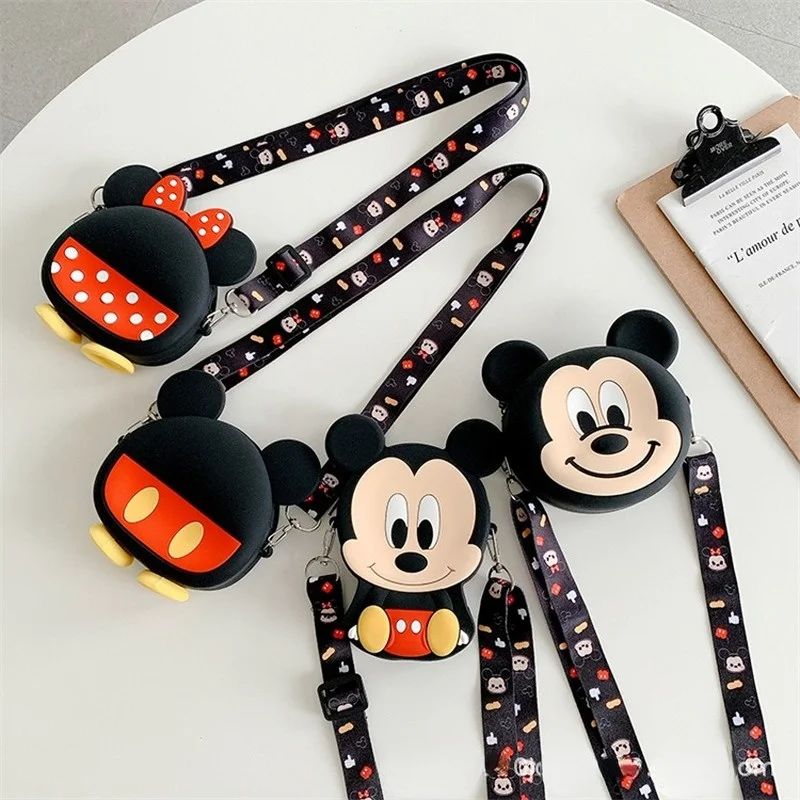 Kids Disney Bags Cartoon Mickey Minnie Mouse Cute Purses Bag Kawaii StellaLou Stitch Messenger Bag Marvel Spiderman Coin Purse