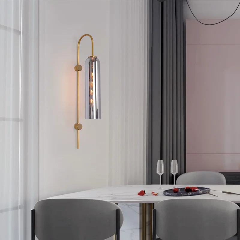 Современный роскошный стеклянный настенный светильник для дома гостиной фон