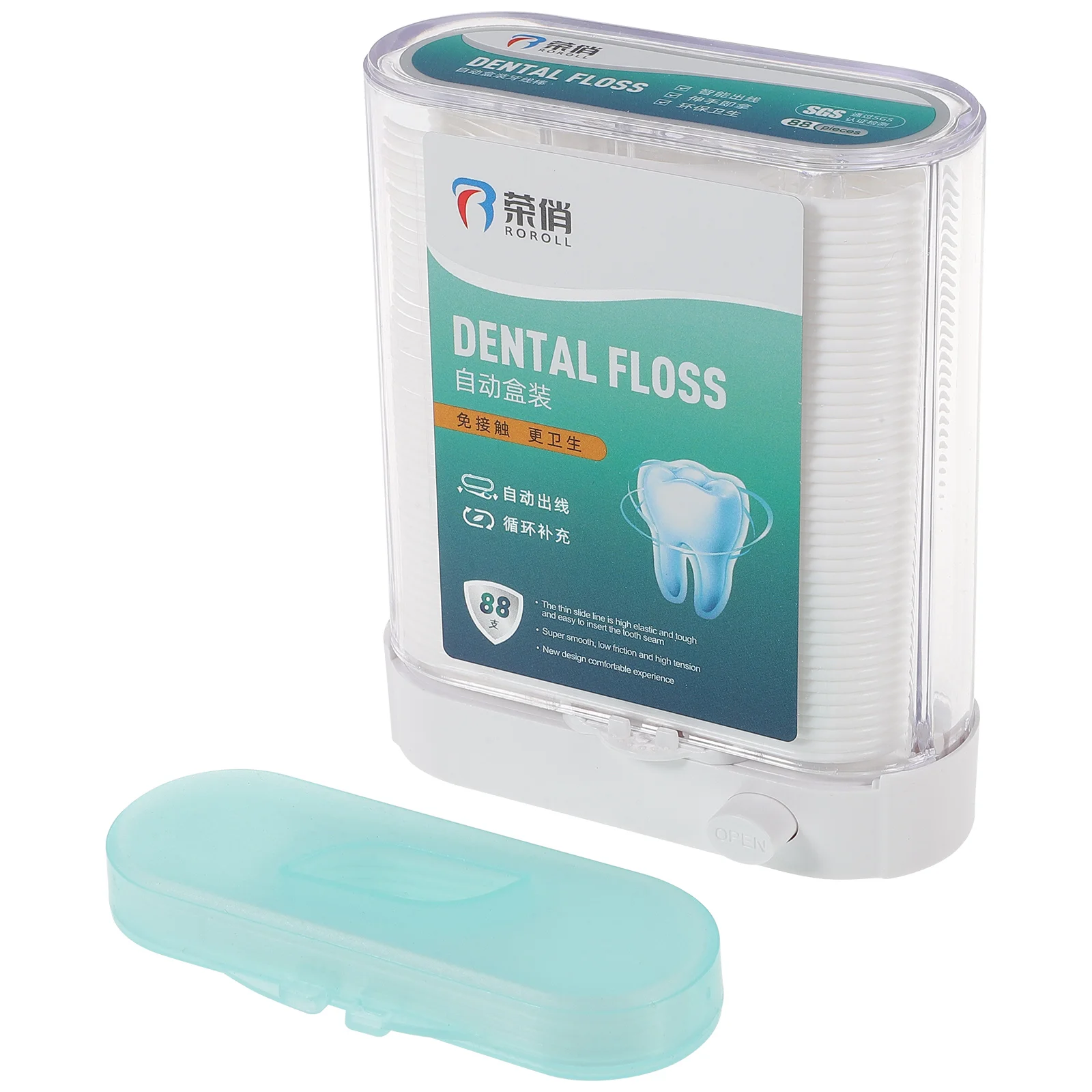 

2 Boxes Automatic Boxed Dental Floss Compact Teeth Flosses Travel Dispenser Clean Tooth Accessory Pp Disposable Purse Stand