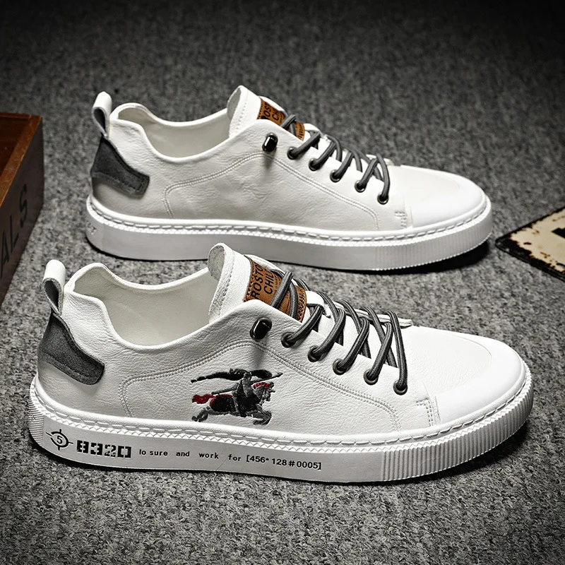 

Кроссовки мужские на шнуровке, дышащие, плоская подошва, Вулканизированная подошва, Повседневная модная обувь для скейтборда, весна