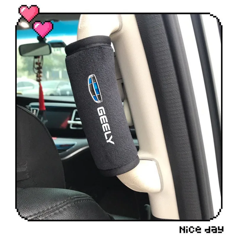 

2pcs Car Inner Roof Handle Cover Car Door Armrest Pull Pad For GEELY GC6 GC9 EMGRAND EC7 EC8 CK ATLAS CK2 CK3 GT Accessories